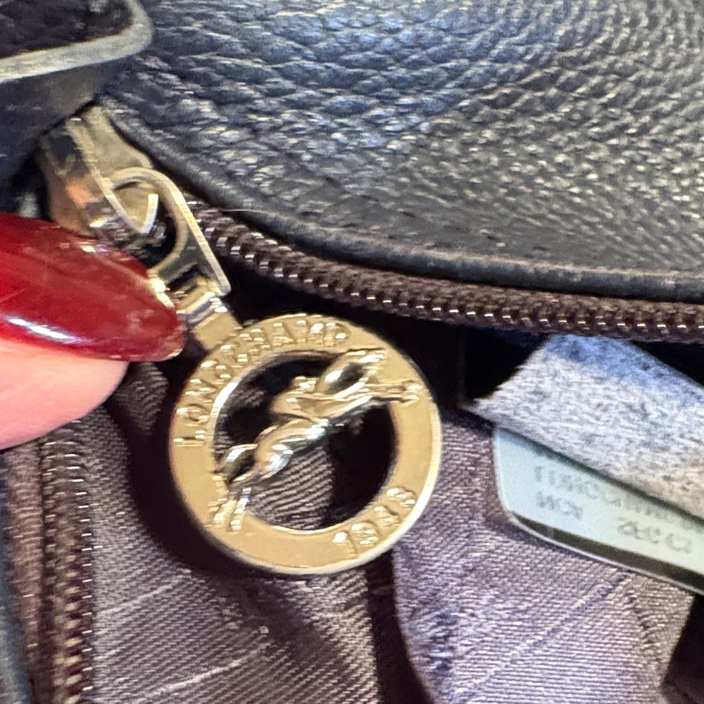 Longchamp Dark Blue Leather Handbag - Picture 11 of 15